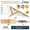 Dog Ramp for Bed, L64 W17 Foldable Pet Ramp for Small Large Dogs Cats, Dog Ramps for High Beds Car, High Traction with Platform 6 Adjustable Heights 24" to 30" Up to 220LBS, Wood