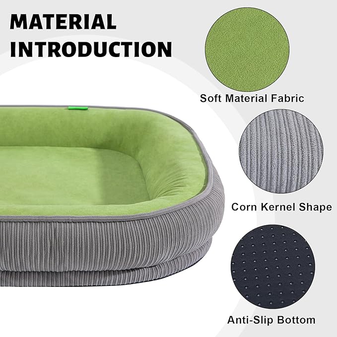 Orthopedic Dog Bed for Medium Dogs,Dog Sofa Bed with Egg Crate Foam Four Sided Bolster with Removable Cover & Non-Slip Bottom M