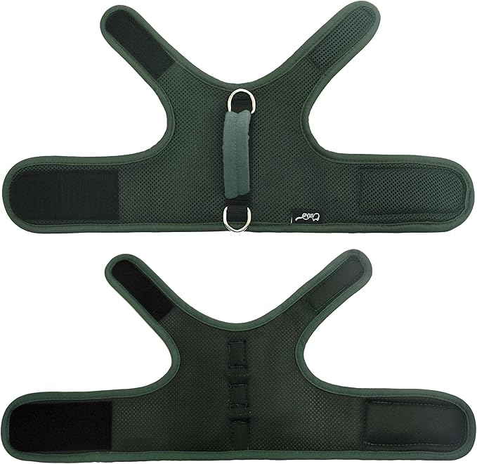 Cat Harness and Leash for Walking Escape Proof Breathable Mesh Fabric, Solid Green, XX-Large, Adjustable Cat Walking Jackets with Handle, Padded Stylish Cat Vest