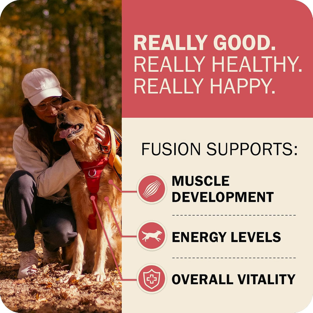 Redbarn Powerfood Fusion Air Dried Kibble Blend – Whole Grain Land Beef Lamb Recipe – Made in USA Adult Dry Dog Food with Superfoods, Prebiotics, Postbiotics - 3.5lb Bag (Pack of 2)
