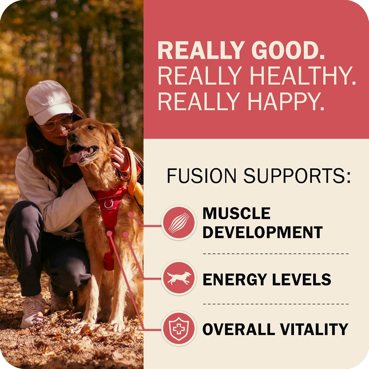 Redbarn Powerfood Fusion Air Dried Kibble Blend – Whole Grain Land Beef Lamb Recipe – Made in USA Adult Dry Dog Food with Superfoods, Prebiotics, Postbiotics - 3.5lb Bag (Pack of 2)
