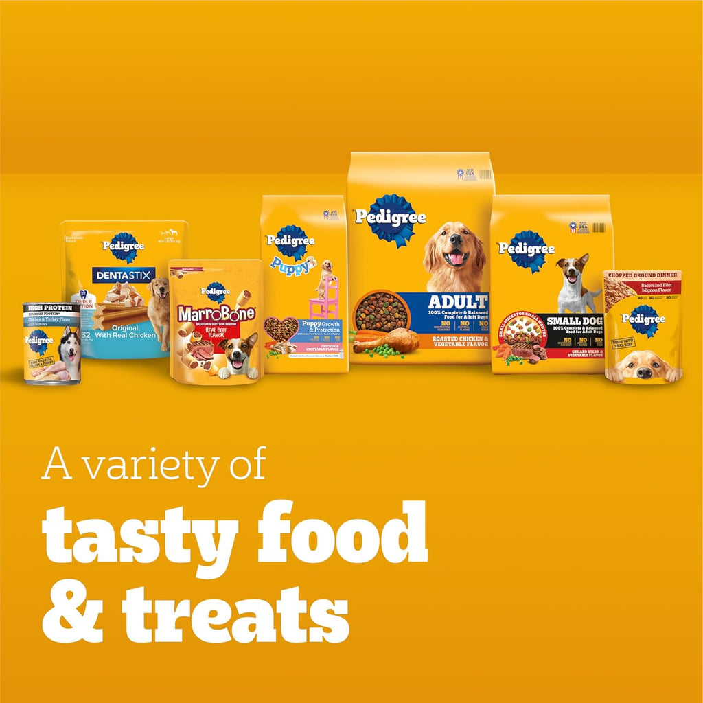 Pedigree Choice Cuts Wet Dog Food Pouch, Protein Variety, 3.5 oz, 30 Count | Beef, Chicken & Filet Mignon, no added sugars or artificial flavors, 36 vitamins & minerals, 50%+ water, complete & balanced