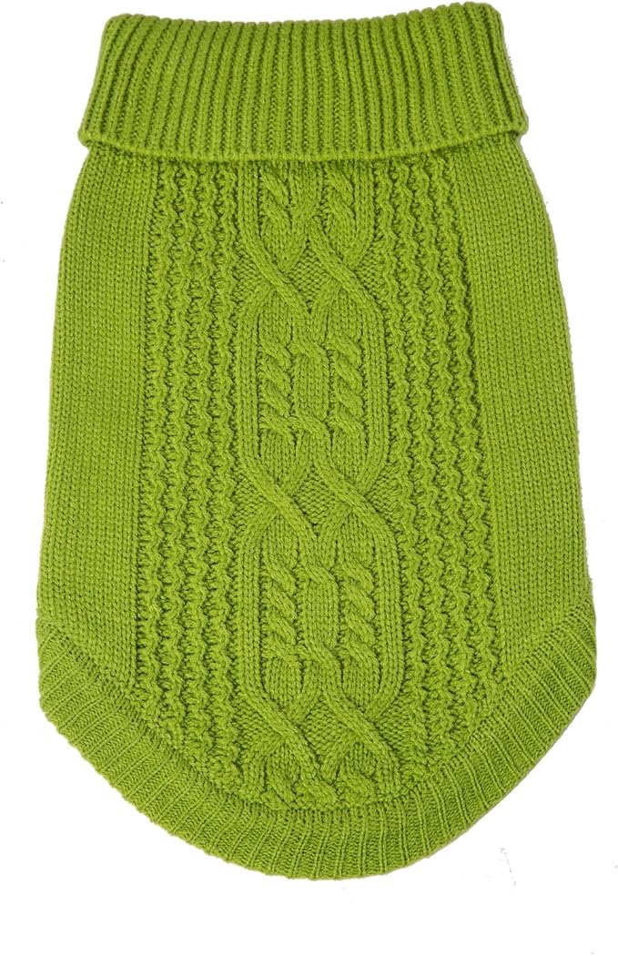Stretchy Cat Sweater - 17 Colors & 6 Sizes | Snug Winter-Ready Knit for Boy/Girl Cats & Kittens(Green, Medium)