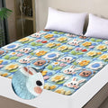 Waterproof Mattress Protector King, Fitted Sheet Style Breathable Mattress Cover with Deep Pocket Fits Up to 18'', Noiseless Bed Cover for Kids Adults Pets, Machine Washable (Squares, 76'' X 80'')