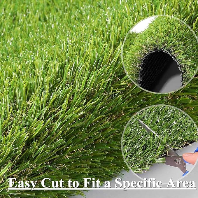 ALTRUISTIC Premium Artificial Grass Drainage Holes & Rubber Backing,6.5 ft x10 ft, 70 oz /1.38 Inch Pile Height Realistic Synthetic Grass Mat Extra-Heavy & Soft Pet Turf Fake Grass for Dogs Outdoor