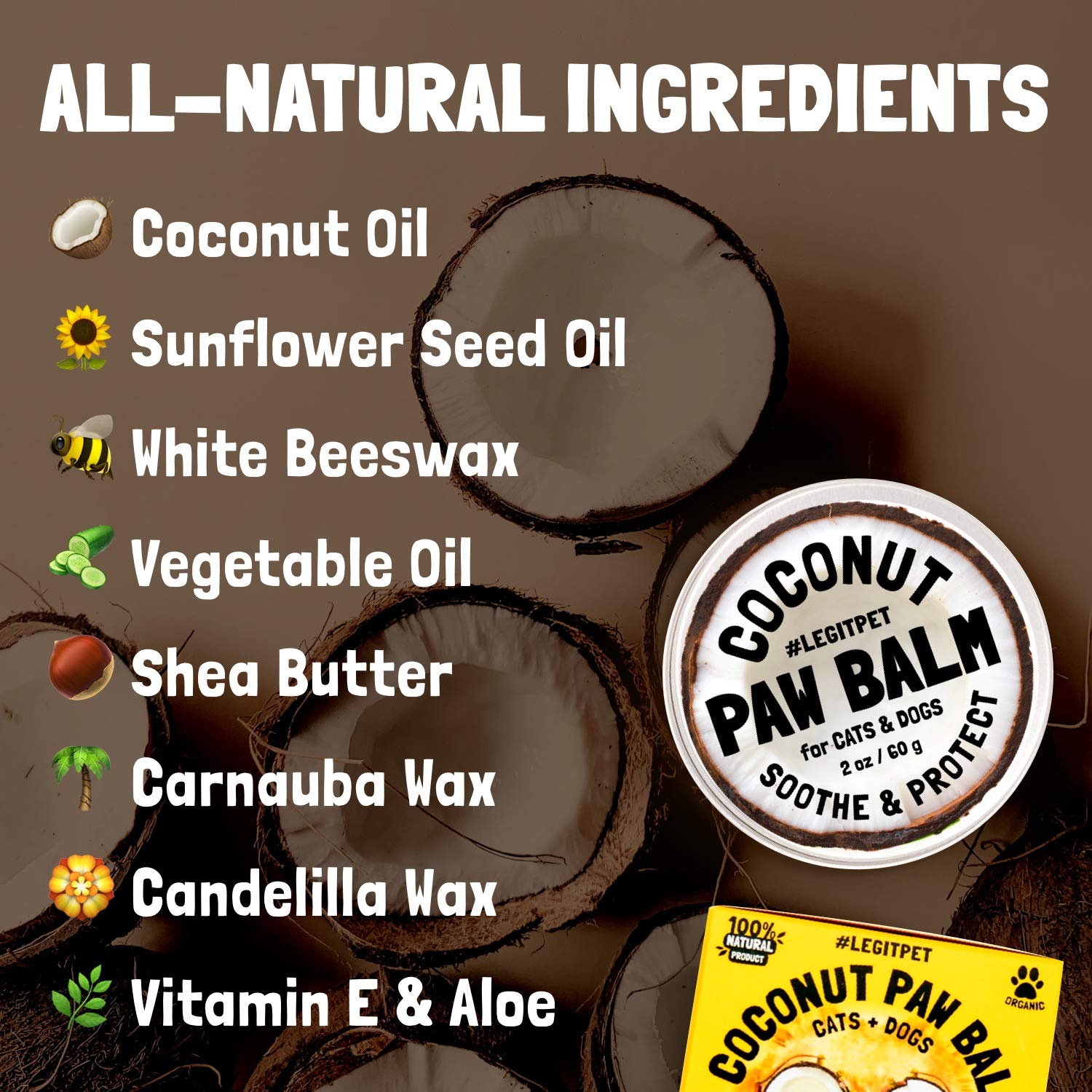 Coconut Paw Balm for Dogs by legitpet