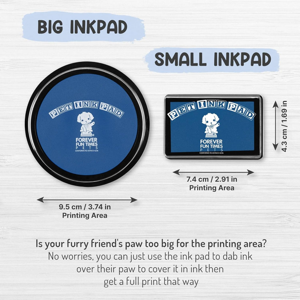 Pet Paw Print Impression Kit | Dog Ink Paw Print Kit | Pet Paw Print Kit | an Easy to Use Paw Print Stamp Pad for Dogs | Contains an Ink Pad for Dog Paw Prints That You Can Treasure (Blue)
