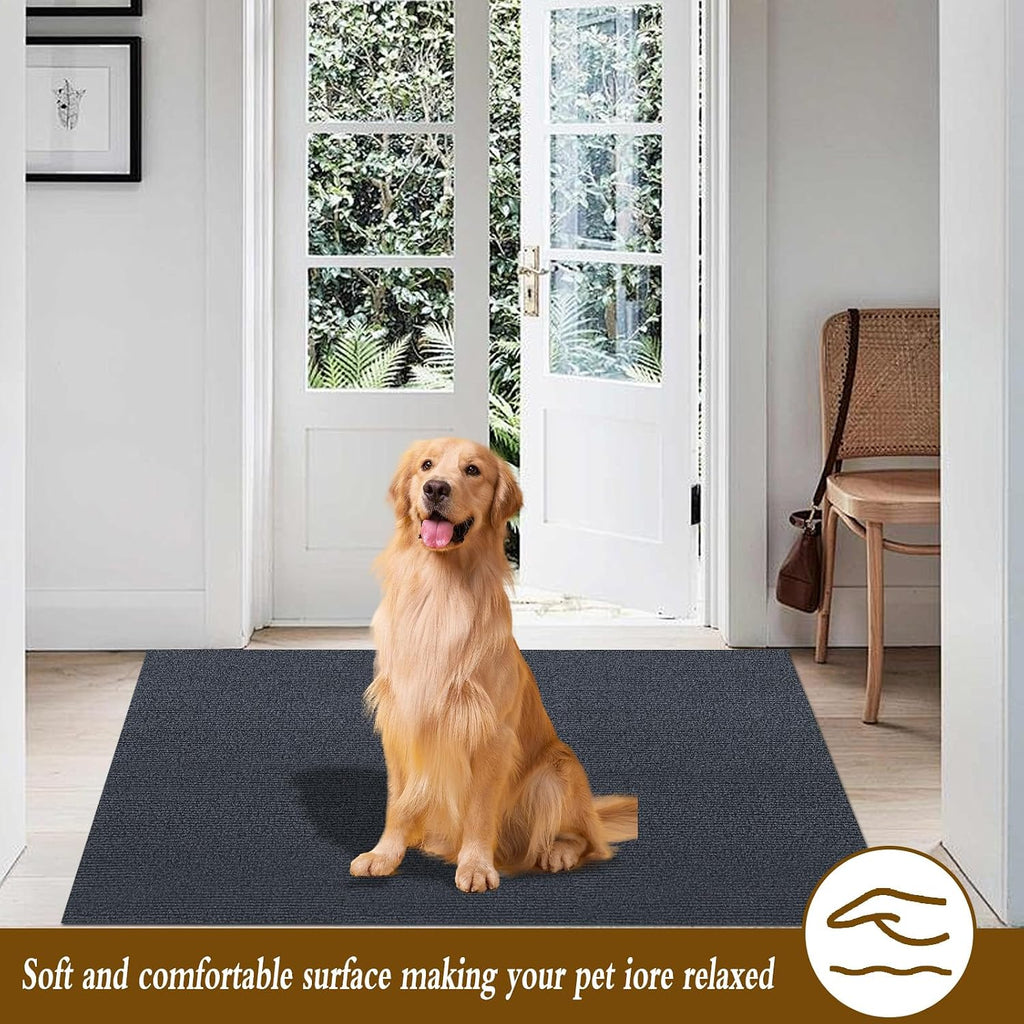 Dog Playpen Mat, Dog Crate Pad Liner for Kennel Training Under Pet Cage Non-Slip Kennel Mat to Protect Floors Extra Large Absorbs Urine Reusable Dog Playpen Mat, 47.23" X 60.23"