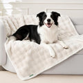 Soft Cozy Waterproof Dog Blanket for Large Dogs - Room Decor Pet Throw Blanket for Couch Bed Protector, Washable Dog Blankets for Indoors & Outdoors, Cream, 50"x60"