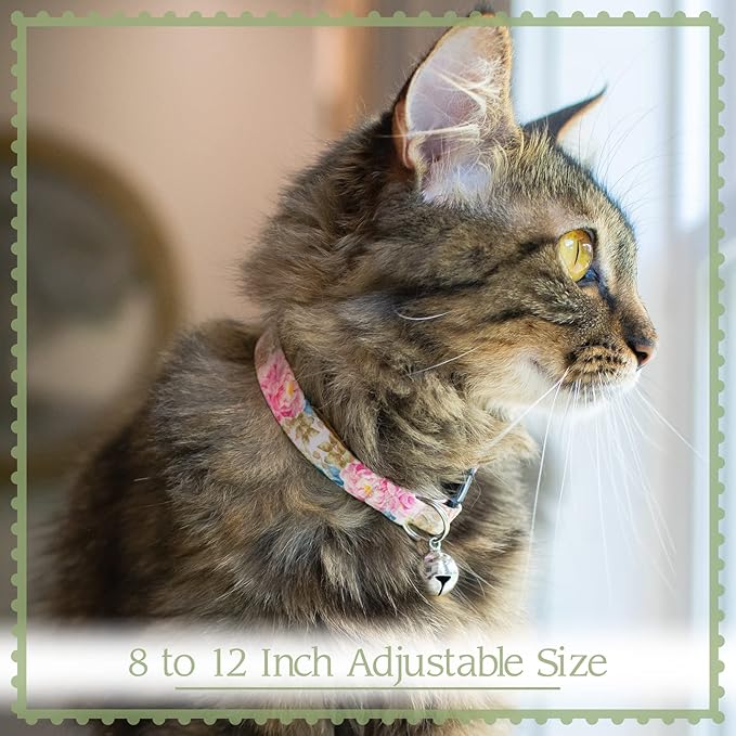 Country Brook Petz - Mellow Waves Cat Collar Limited Edition - Groovy Collection Featuring Far Out Designs
