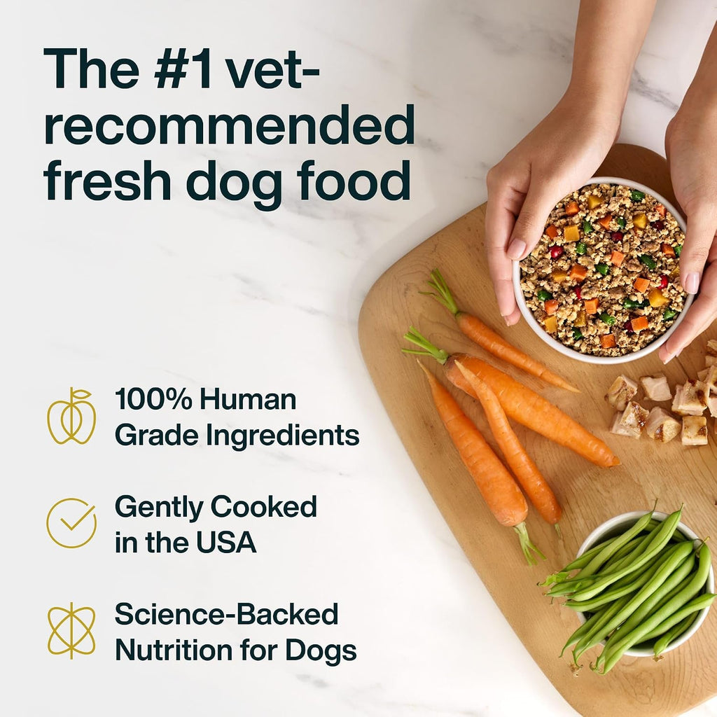 JustFoodForDogs Fresh Frozen Healthy Weight Dog Food, Topper - Pork, 21 Pk | Fresh Pet Meals for Dog Weight Control & Weight Management, Human Grade, Vet Recommended, High Fiber, Lean Pork, 18 Oz Pouch