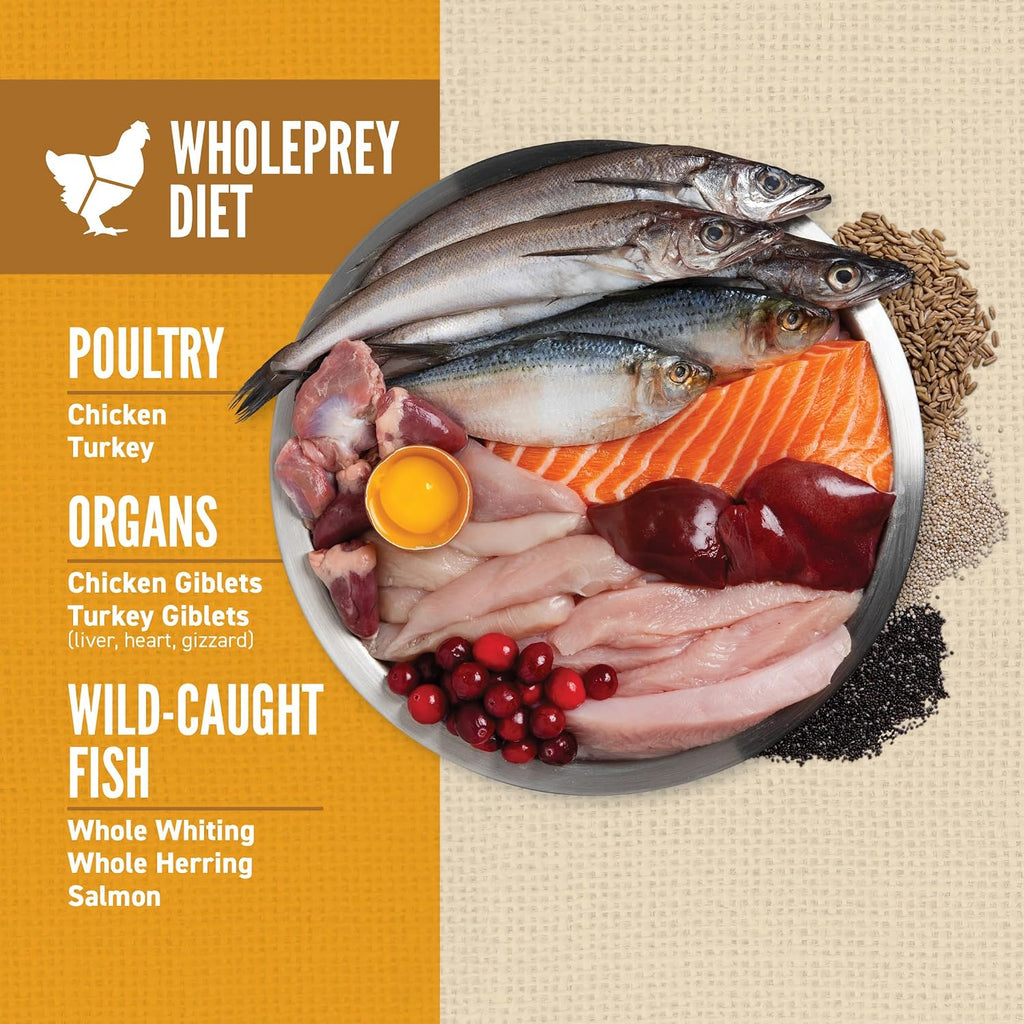 ORIJEN Amazing Grains WHOLEPREY Dry Dog Food Puppy Recipe 22.5lb. Bag | WHOLEPREY Ingredients, Freeze Dried, Fresh or Raw Ingredients, Non-GMO Ingredients, High Protein, Skin & Coat, Immune Support