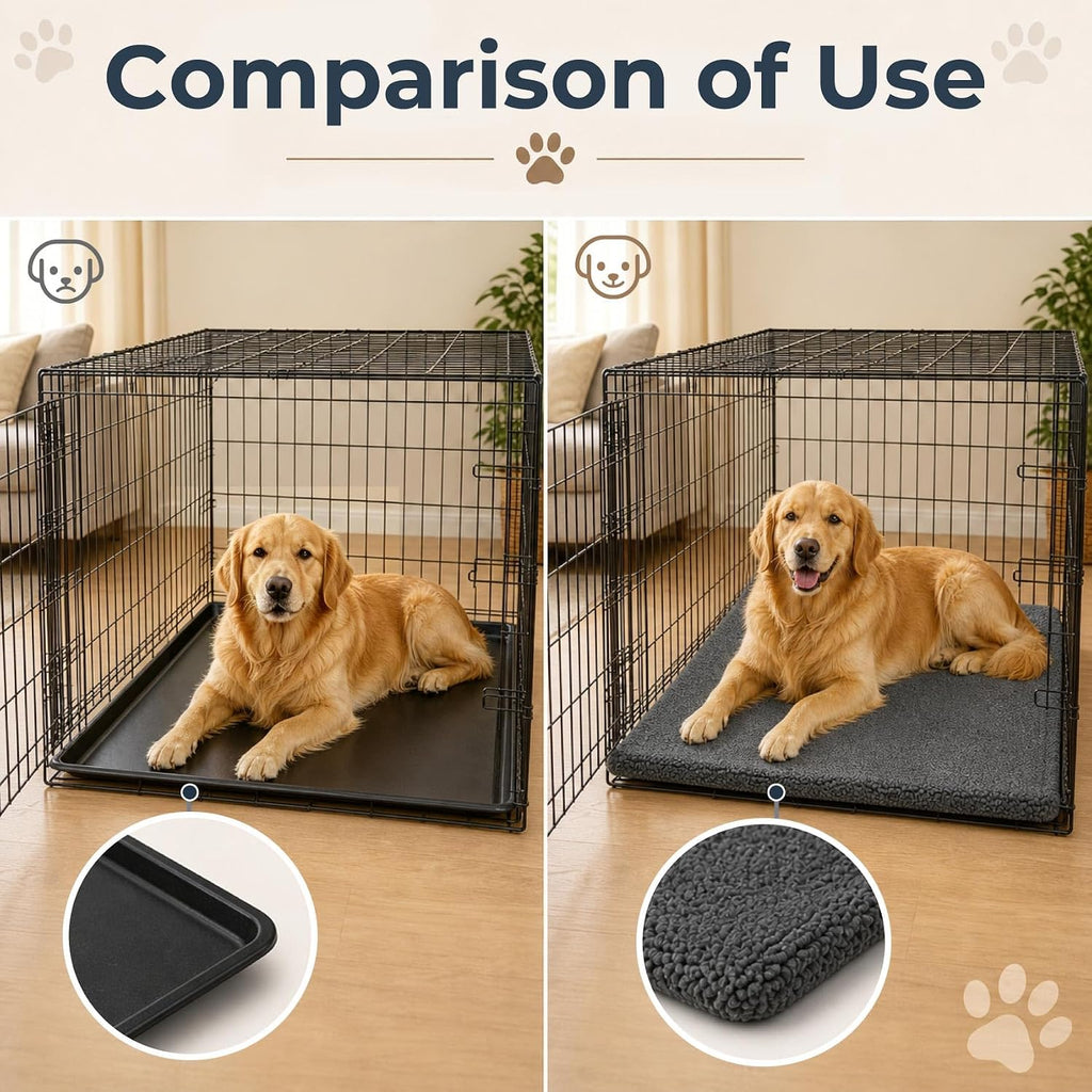Explore Land Dog Crate Pan Cover with Softer Fluffy Top for 42 inch Pet Cage | Machine Washable, Enclosure Cover for 42"Crate