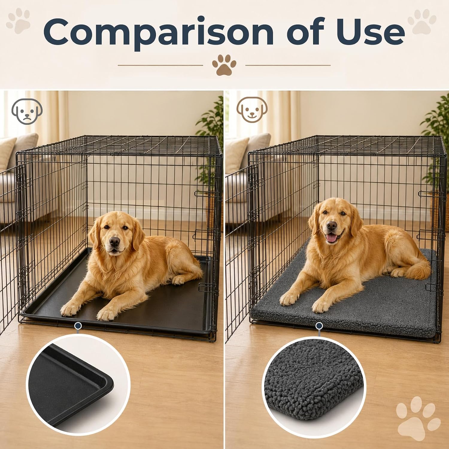 Explore Land Dog Crate Pan Cover with Softer Fluffy Top for 42 inch Pet Cage | Machine Washable, Enclosure Cover for 42"Crate