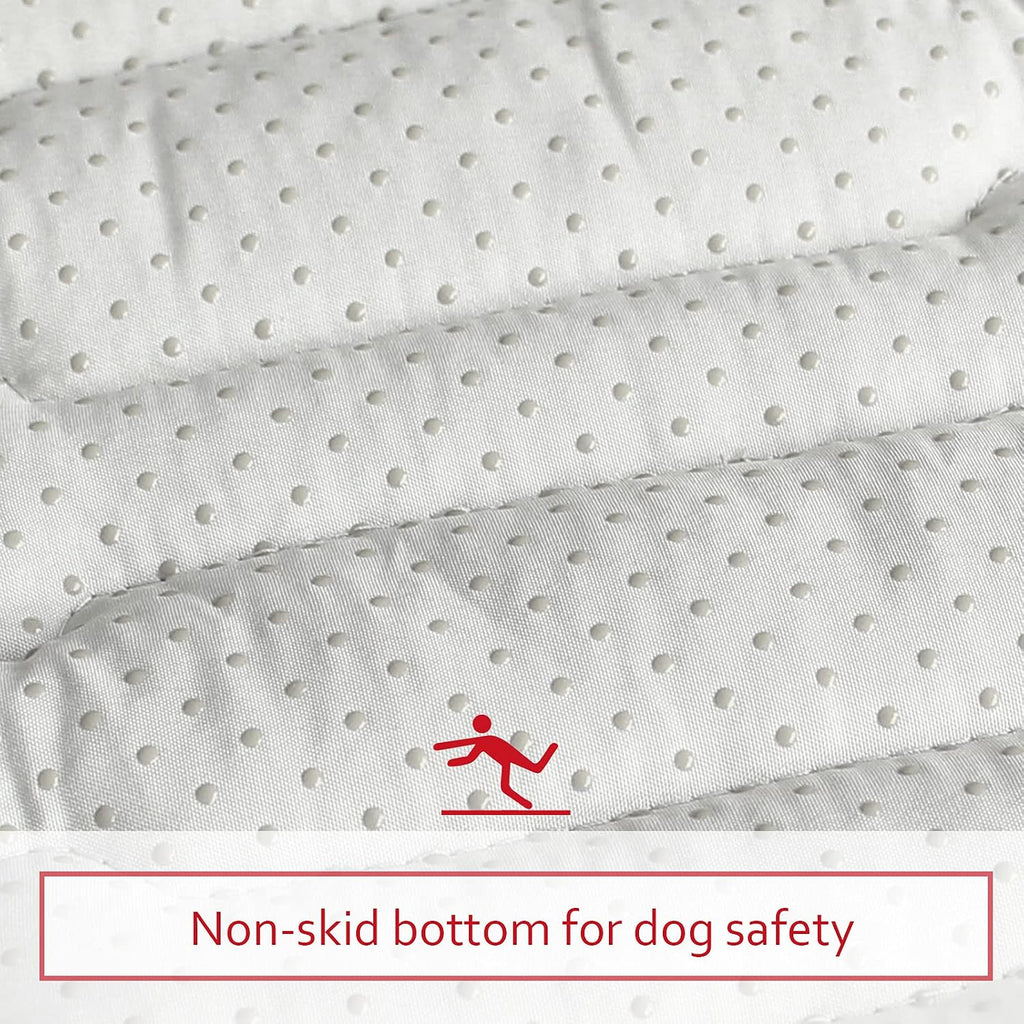 Dog Crate Mat (36" X 23") 2 Pack, Soft Dog Bed Mat with Cute Prints, Personalized Dog Crate Pad, Anti-Slip Bottom, Machine Washable Kennel Pad, Black