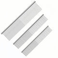 3-Pack metal comb for dogs stainless steel dog comb Pet Grooming Metal Combs Set, Large Medium Small Sizes, Stainless Steel Detangling Tool for Dogs and Cats