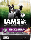 IAMS Advanced Health Healthy Digestion Dry Dog Food, Chicken, 13.5 lb | Real farm-raised chicken #1 ingredient, 0% fillers, natural fiber & prebiotics, supports digestive health