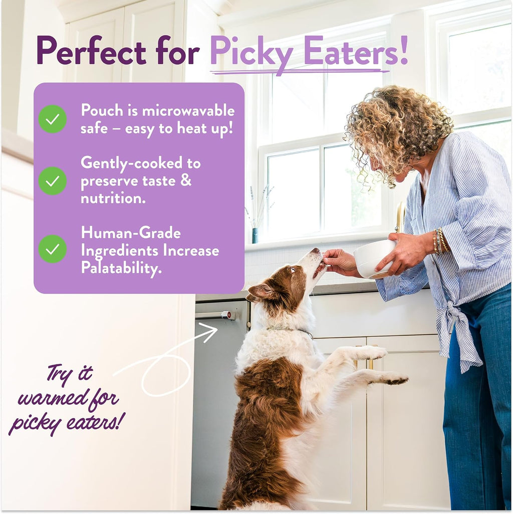 Portland Pet Food Company Fresh, Human Grade Dog Food Topper & Meal 8 Pack | Shelf-Stable 9 oz Pouch, Lamb & Rice Limited-Ingredient, Healthy Wet Dog Food & Meal Mix In, All Life Stages, USA Sourced