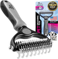 Pat Your Pet Deshedding Dog Brush For Shedding – Cat Brushes For Indoor Cats, Double-Sided Cat Brush Deshedding & Grooming Tool For Long Haired And Short Haired Dogs, Skin-Friendly