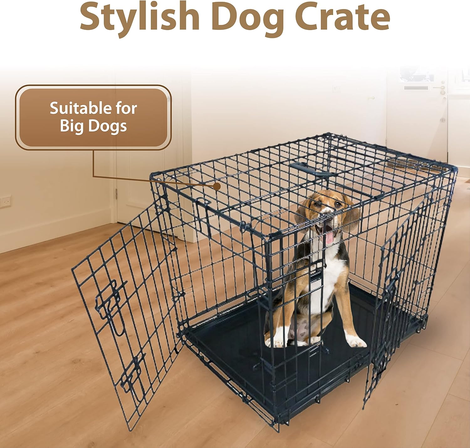 Ellie-Bo Black Standard Small 24 inch Dog Cage