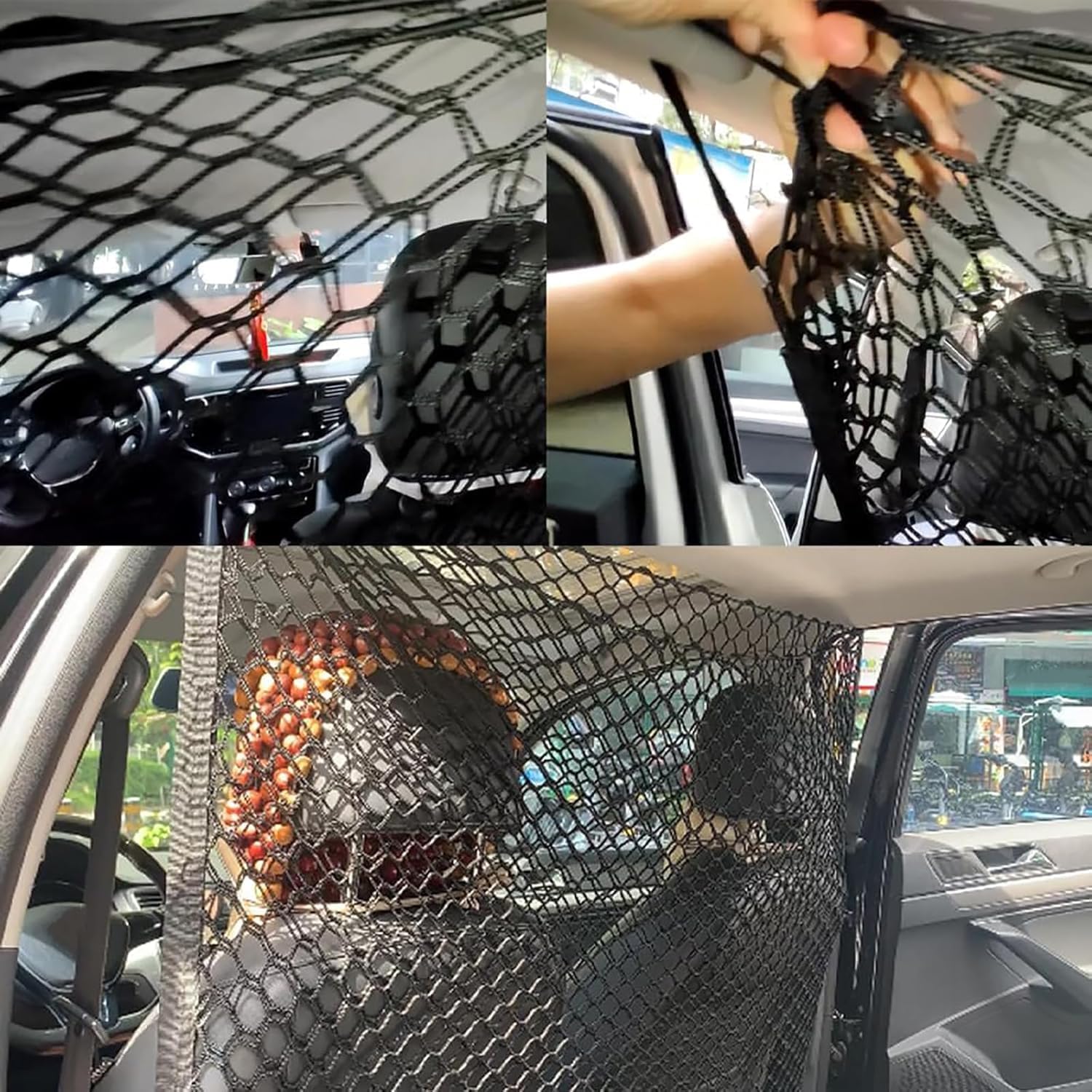 Car Pet Barrier for Mitsubishi ASX 11-16 | Car Dog Barrier Net Adjustable Safety Net for Dog Pet Vehicle