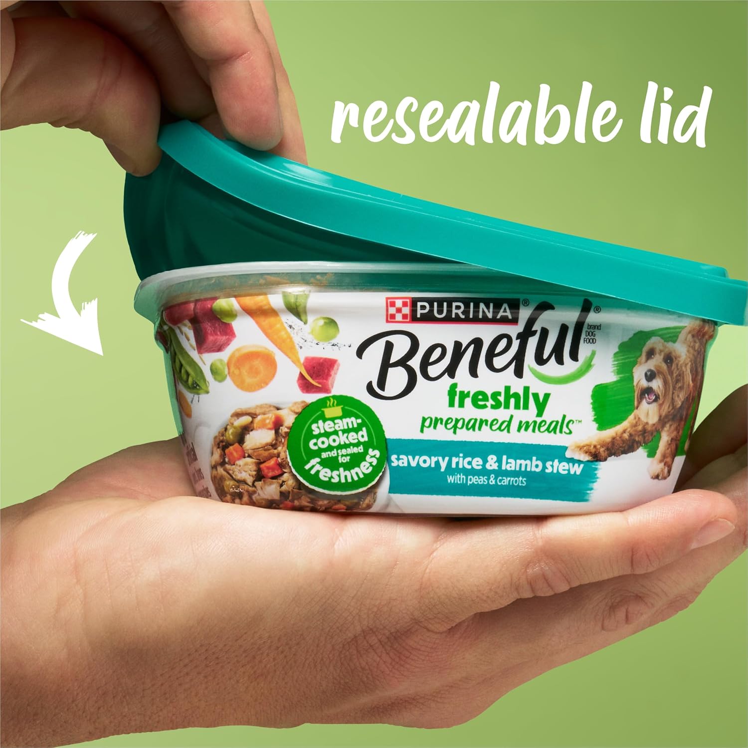 Purina Beneful Freshly Prepared Blends Variety Wet Dog Food, (12) 10 oz Tub | Variety pack of beef, chicken and lamb, serve as high protein dog food in gravy or meal topper, resealable tubs