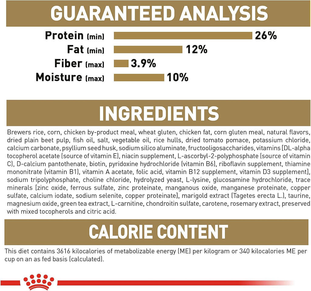 ROYAL CANIN Dachshund 8+ Adult Dry Dog Food, 3 lb Bag | Healthy Aging Support, Bone & Joint Support, For Dachshunds 8+ Years, Weight Control, Rehydratable Kibble
