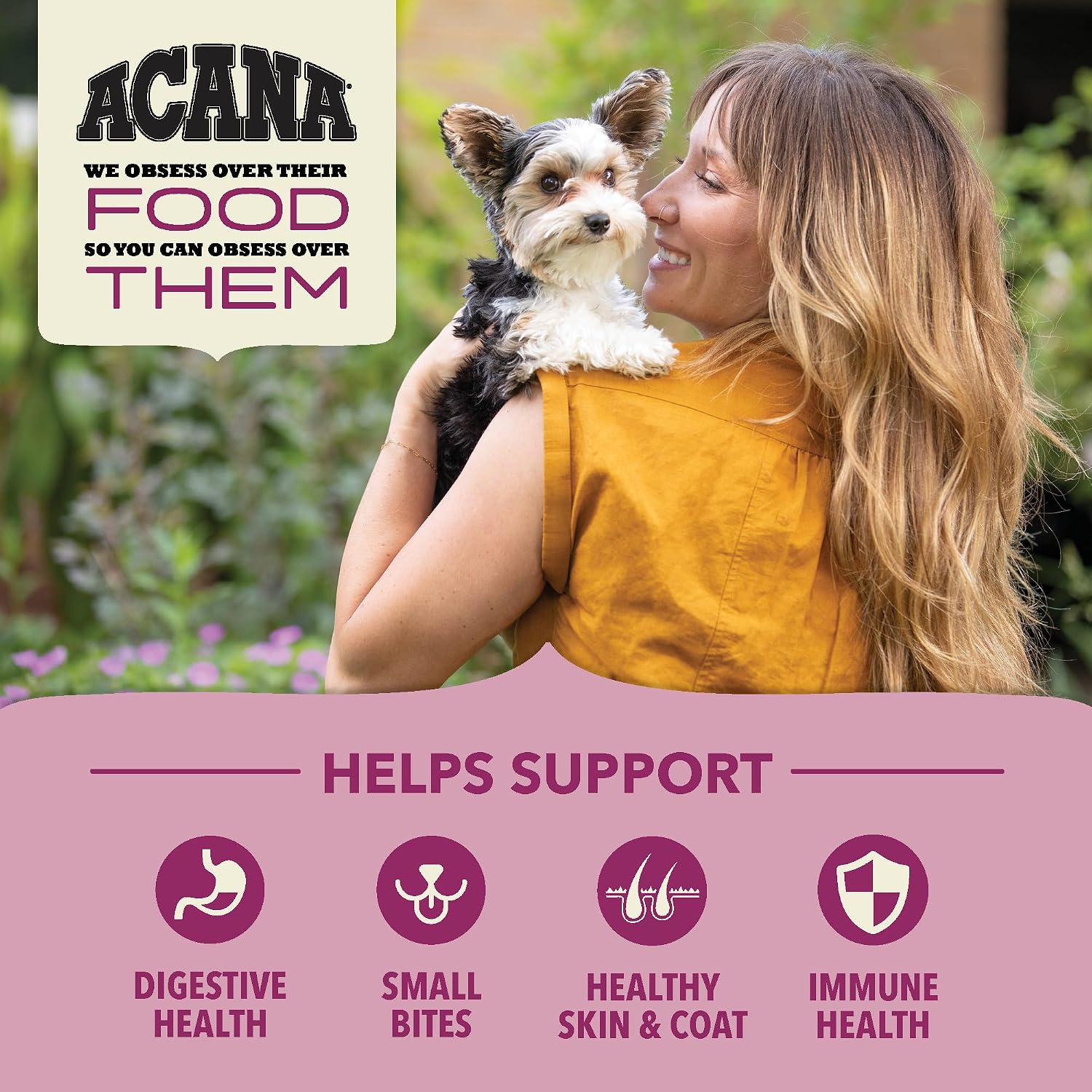 ACANA Dry Dog Food Small Breed Recipe Real Chicken Eggs, 11.5lb Bag | Made in the USA, Includes Probiotics, Omega-3 Fatty Acids, Free-Run Poultry, Small Breed Dogs, Global Quality Ingredients