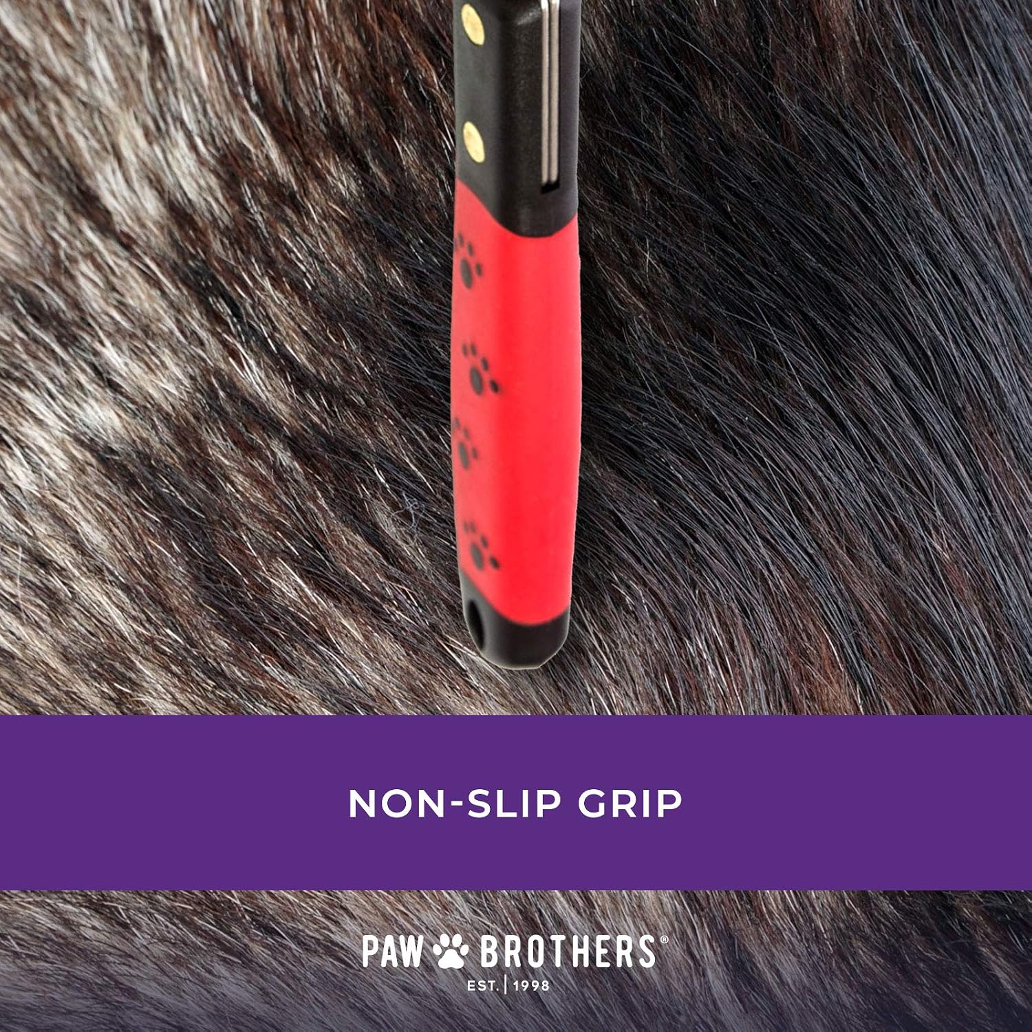 RYAN'S PET SUPPLIES Paw Brothers 20 Blade Medium Double WideDematting Undercoat Rake for Dogs and Cats, Professional Grade, Dog Shedding Brush, Stainless Steel Blades, Rounded Gentle Teeth