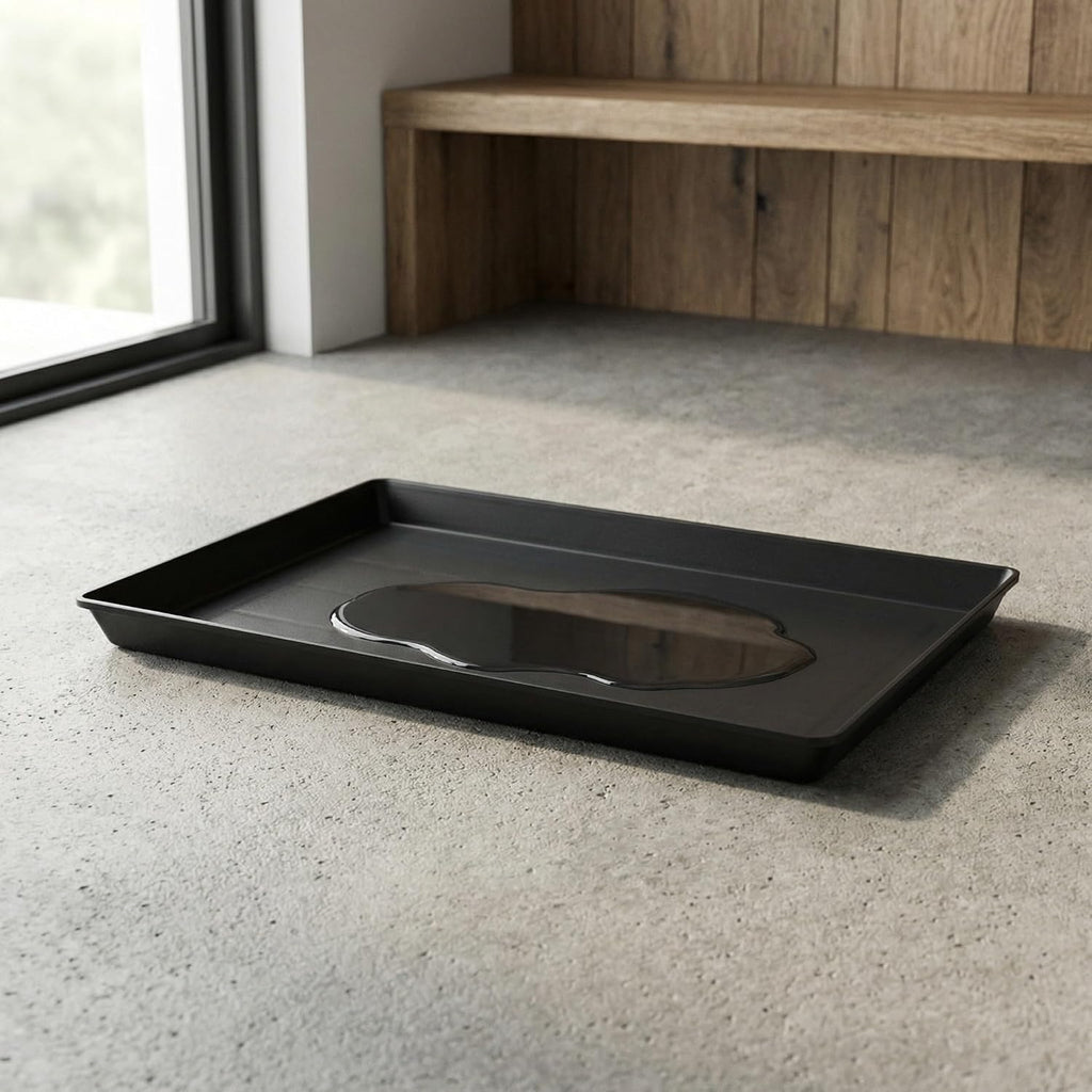 LALAFINA 2pcs Dog Crate Tray Replacement for Pet Cage and Bird Cage, Black Abs Plastic Kennel Bottom Tray Thickened Design and Easy to Clean Feature, for Quick Cleaning and Hygienic Use