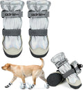 Dog Shoes Large Size Dogs, 4PCS Waterproof Dog Booties-Dog Boots & Paw Protectors, Medium Shoes for Dogs with Reflective Strip, Anti-Slip Sole for Rain, Snow and Summer Hiking. (8)