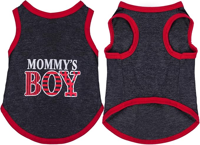 4 Pack Dog Shirts Summer Printed Puppy Clothes Novel Sleeveless Pet T Shirts Dog Clothes for Small Medium Dogs Cats Boy(XS)