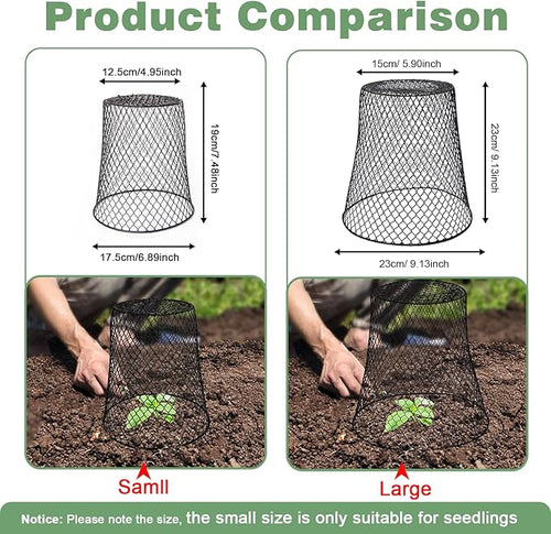 20 Pcs 6.8"×7.4" (Multiple Sizes/Quantities Available) Seedling Plant Protectors from Animals, Chicken Wire Plant Cage Garden Cloche to Protect Plants Vegetables from Rabbits Squirrels Chicken ﻿