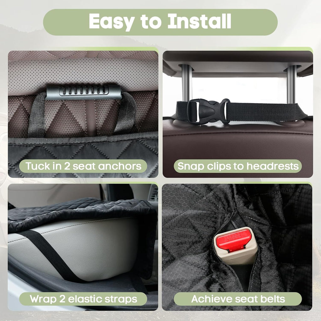 Dog Car Seat Cover for Trucks Ford F150/Chevrolet Silverado 1500 | Ram 1500/GMC Sierra 1500, Waterproof Nonslip Heavy Duty Back Seat Cover for Dogs