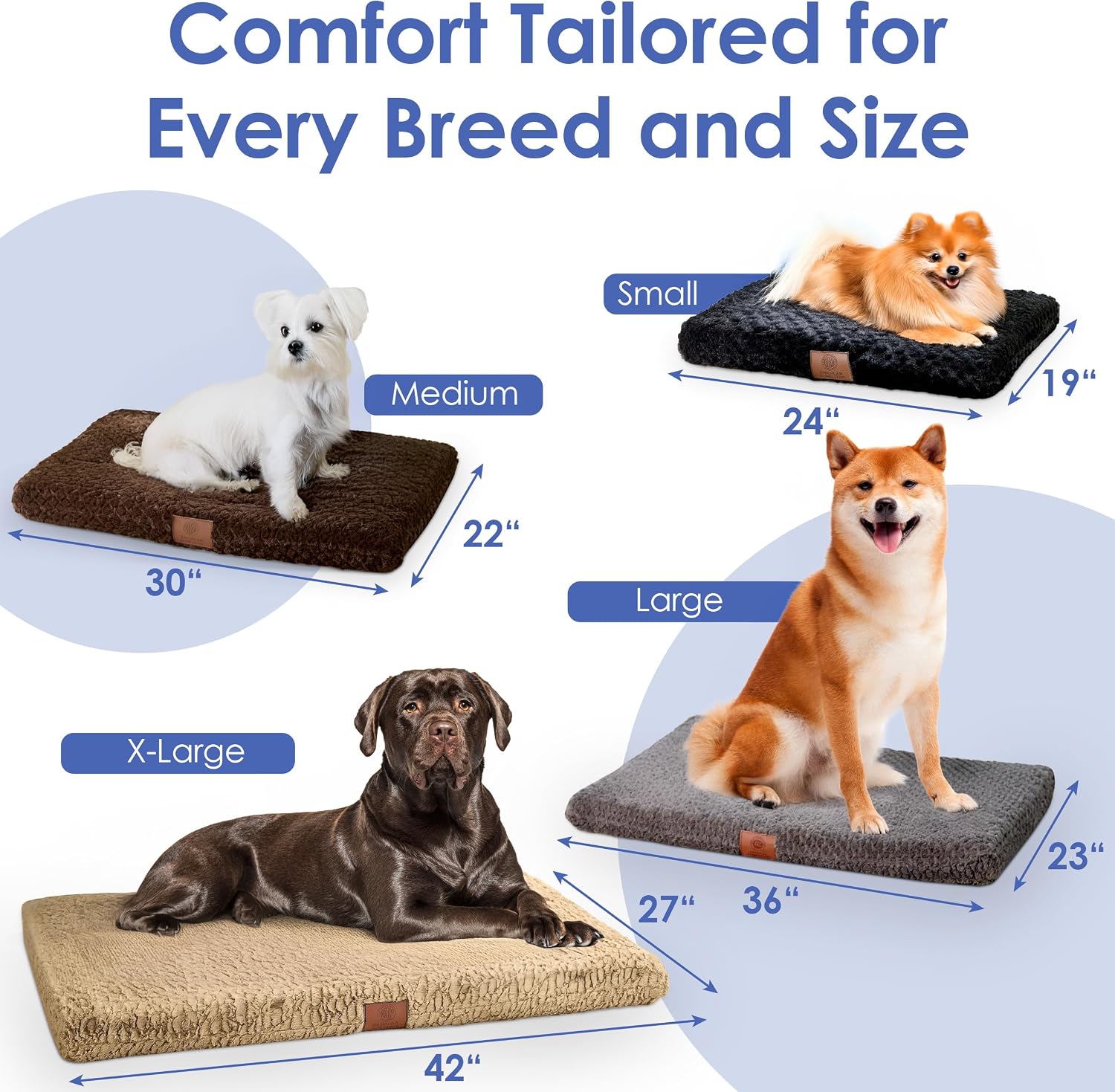AKC Orthopedic Memory Foam Dog Crate Mat, 24" x 19", Gray | American Kennel Club Orthopedic Memory Foam Dog Crate Mat, Washable Cover, Non-Slip Base, Breathable, Durable, 24x19