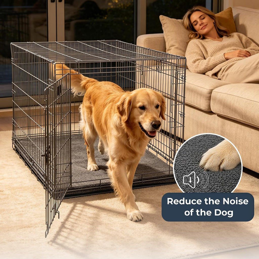 Explore Land Dog Crate Pan Cover with Softer Fluffy Top for 42 inch Pet Cage | Machine Washable, Enclosure Cover for 42"Crate
