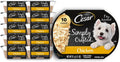 Cesar Simply Crafted Wet Dog Food Toppers, Chicken, 1.3 oz, 10 Count | Real chicken #1 ingredient, no by-products or artificial flavors, slow-cooked, easy to digest, single-serve tubs