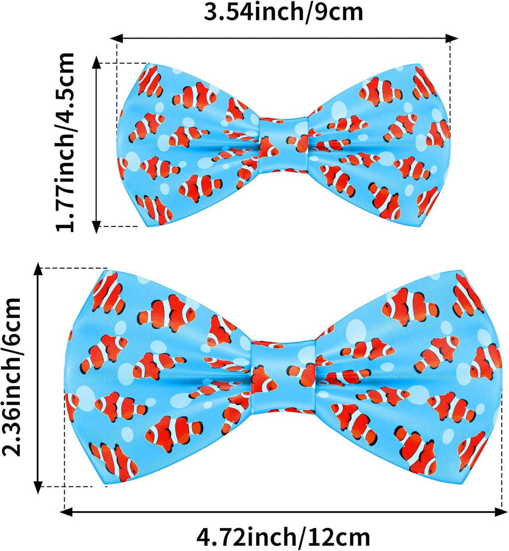 PET SHOW 10 Pack Ocean Animals Dog Bowties for Small Dogs Sliding on Collar | Quality polyester,for medium pets,holiday birthday party grooming accessories