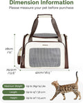Homespon 34.5L Soft-Sided Cat Dog Carrier, Airline Approved Pet Bag | Collapsible Travel Bag with Removable Bed for Small Dogs & Cats