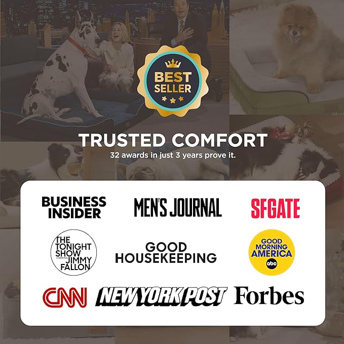 Bedsure Orthopedic Dog Beds Large Sized Dog - Washable Large Dog Cat Bed Waterproof, Comfort Dogs Couch Sofa with Washable Removable Cover, Pet Bed with Nonskid Bottom, Lavender, 35"