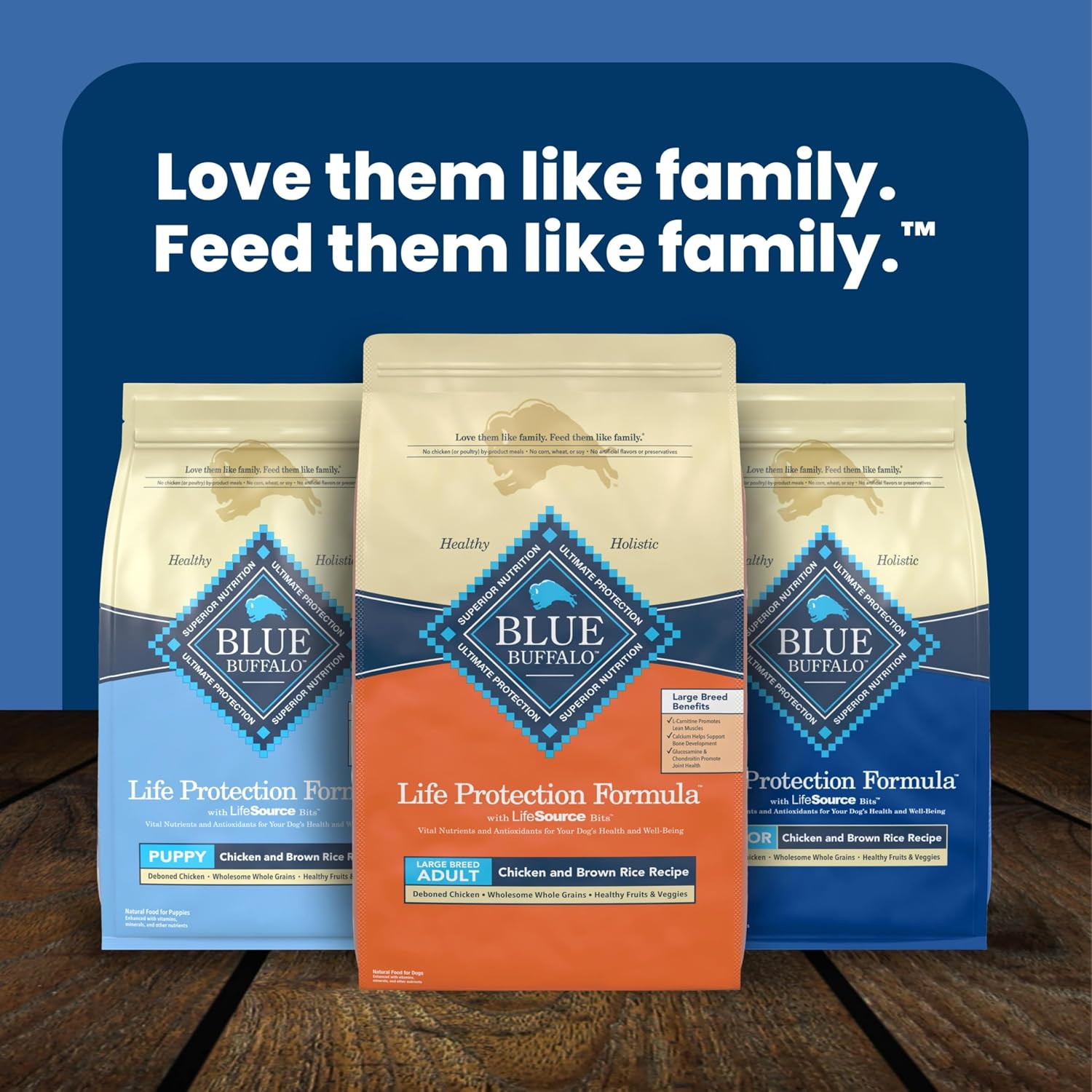 Blue Buffalo Life Protection Formula Chicken Large Adult Dog Food, 34 lb | Real Chicken #1 Ingredient, Antioxidant-Rich LifeSource Bits, Glucosamine Supports Joint Health & Mobility in Large Breeds