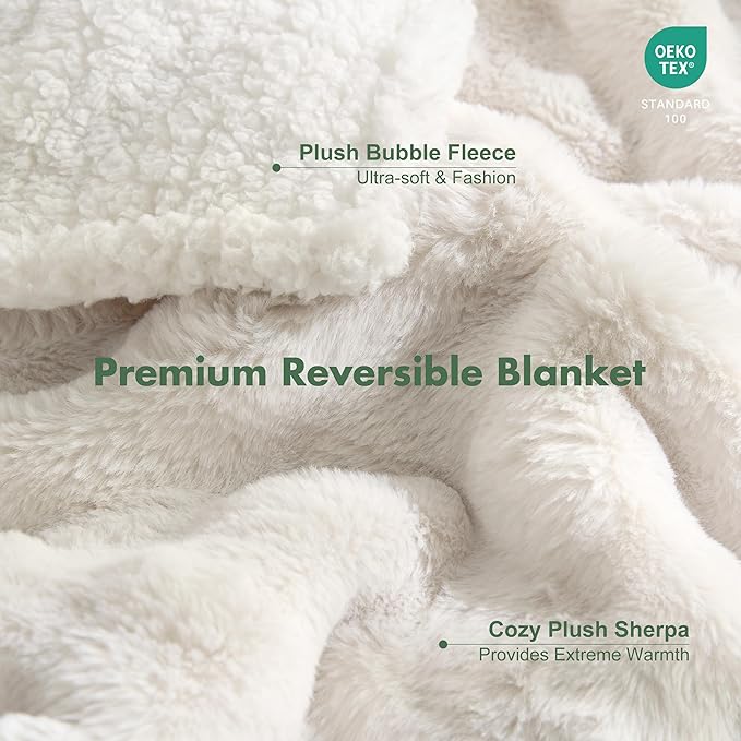 Soft Cozy Waterproof Dog Blanket for Couch - Room Decor Medium Pet Blanket for Furniture Protector, Washable Calming Dog Crate Blankets for Indoors & Outdoors, Cream, 40"x50"