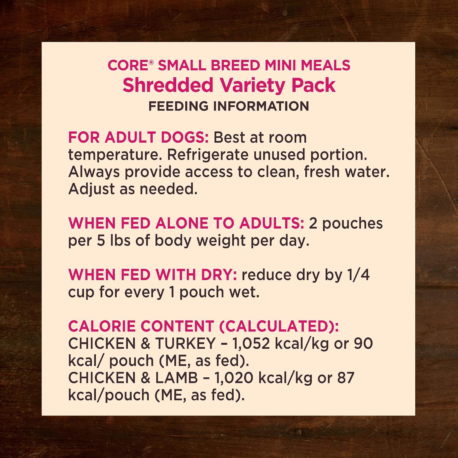 Wellness CORE Small Breed Mini Meals Shredded Variety Pack Adult Wet Dog Food, Grain Free, Natural, 3 oz, Pack of 12