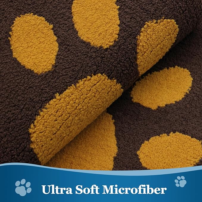 Buganda Dog Door Mat for Muddy Paws, Absorbent Dirt Trapper Washable Indoor Doormats, Non Slip Low-Profile Mud Mat for Dogs, Front Entrance Doormat for Inside Floor (36x24 Inches, Coffee)