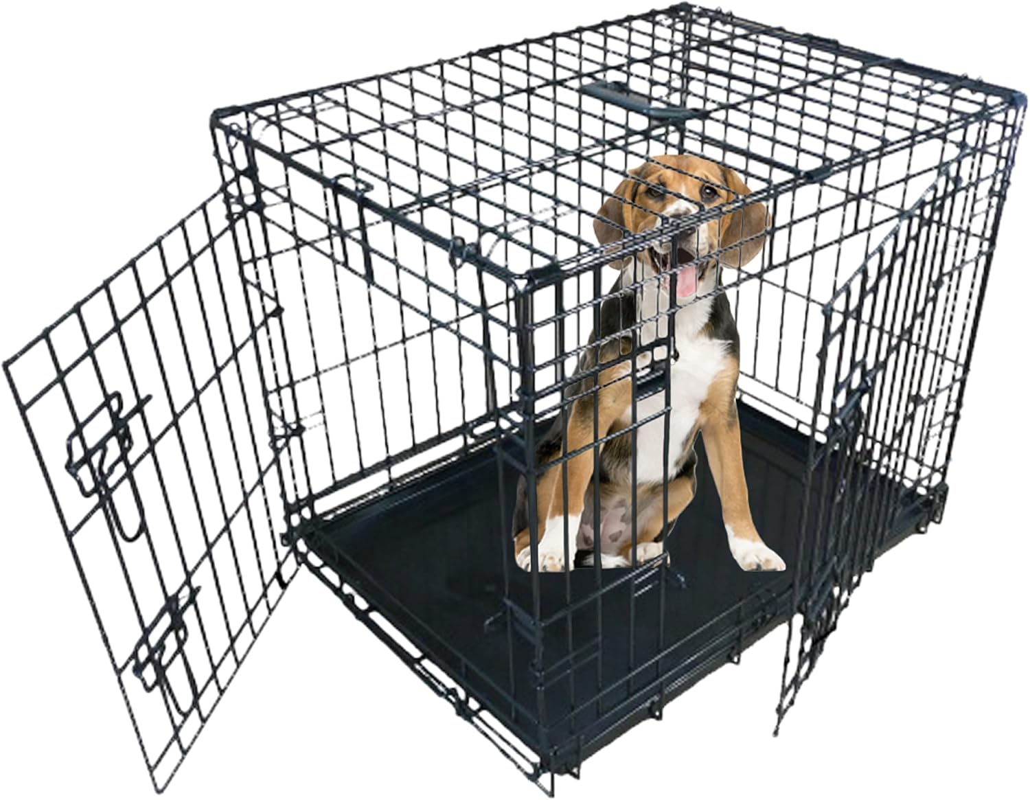 Ellie-Bo Black Standard Small 24 inch Dog Cage