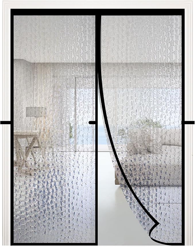 RELIANCER Magnetic Thermal Insulated Door Curtain,Waterproof EVA Door Cover,Fit Doors Size Up to 38"x82",Temperature Protection Insulated Doorway Curtain Partition,Patio Self-Closing Doors Net Screen
