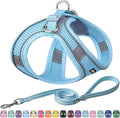 AIITLE Escape Proof Dog Harness - Step in Adjustable Dog Harness No Choke Over with Breathable Mesh and Quick-Release Buckle for All Weather- Outdoor Walking, Training for Medium Dogs Pure Blue XL
