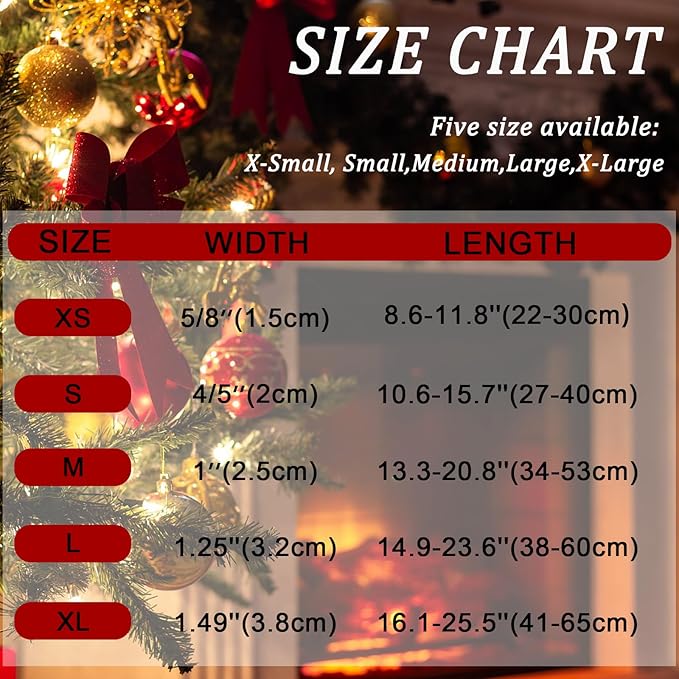 Christmas Dog Collar with Bow Tie, Pink Christmas Tree Collars for Dogs, Adjustable Pet Collar with Cute Xmas Tree Pendant, Winter Dog Accessories for Small Medium Large Dogs L