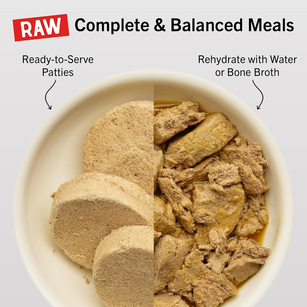 Stella & Chewy's Freeze-Dried Raw Dinner Patties - Turkey Recipe - High Protein Grain-Free Puppy & Dog Food - Perfect For Picky Eaters - 14 oz