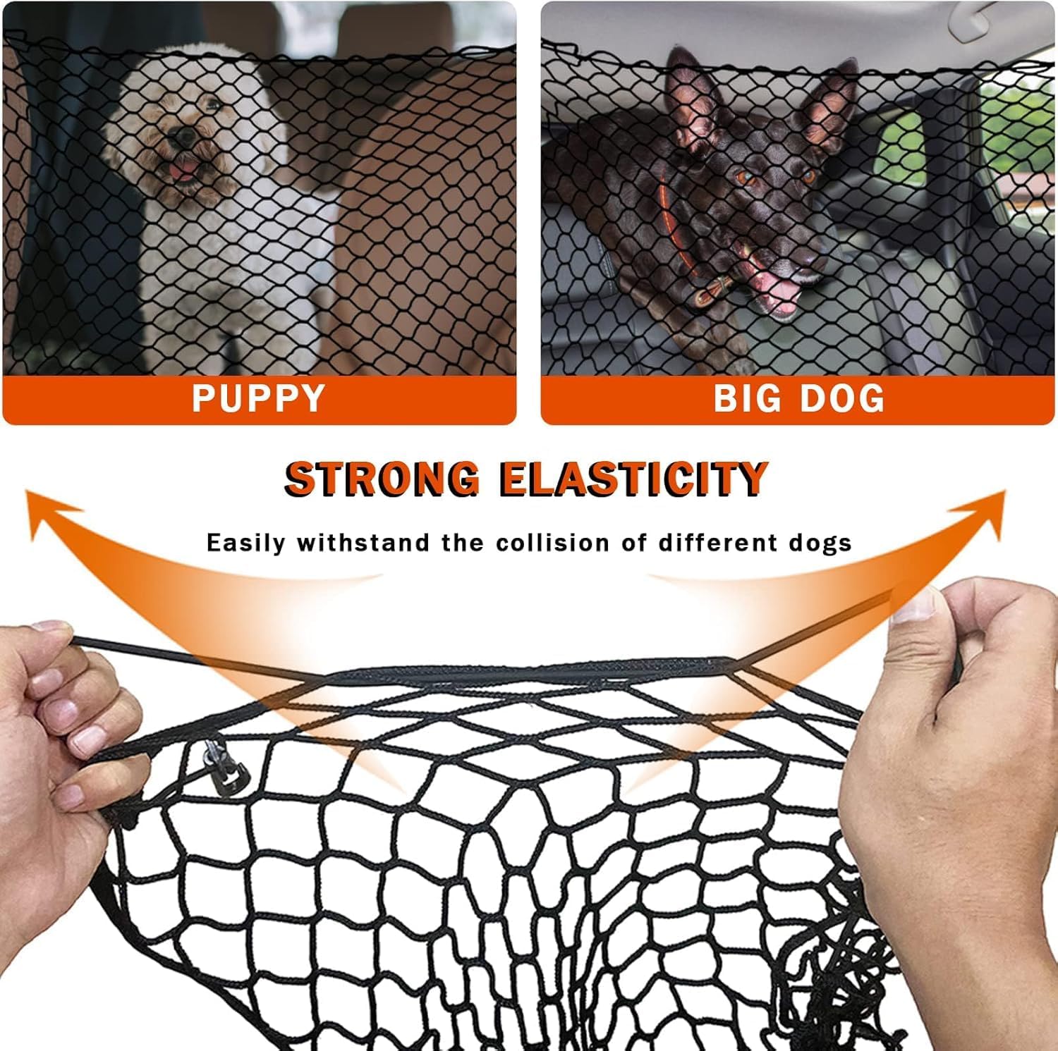 2-Layer Car Dog Barrier for Land Rover Defender 130 (L663) /2022-2026 | Double-layer mesh structure, durable.Dog Car Net Barrier Pet Barrier, Safety Divider Easy Install, Double-Layer Thickened Dur
